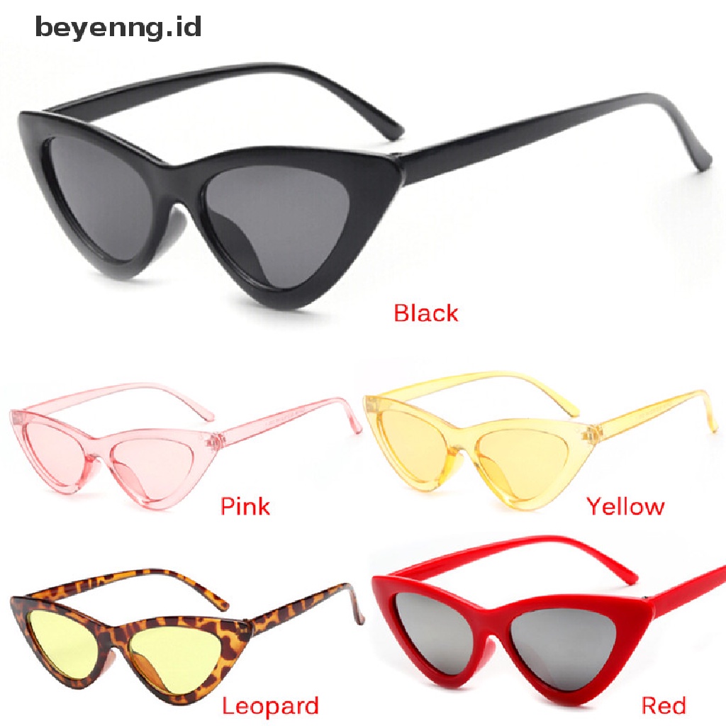 Beyen Retro Mata Kucing Dewasa Kacamata Segitiga Vintage Lucu Sexy Wanita Sunglasses ID