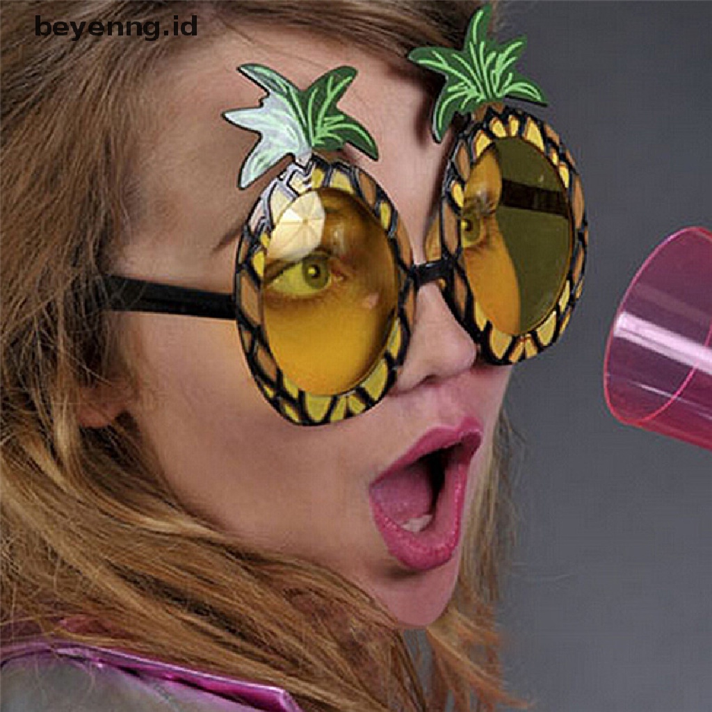 Beyen Lucu Hawaii Tropical Sunglasses Kacamata Musim Panas Gaun Mewah Pesta Kostum ID