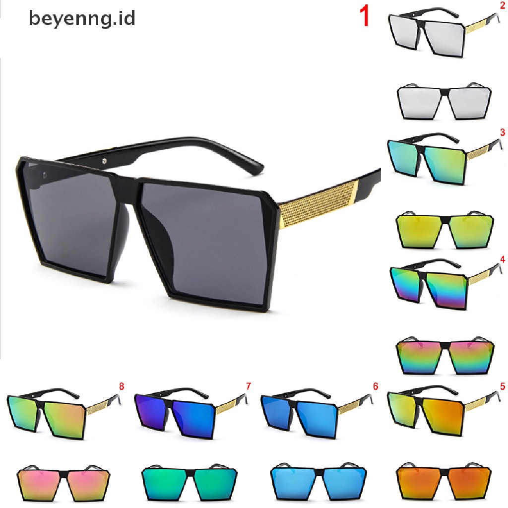 Beyen Baru Hot Wanita Oversized Kacamata Hitam Pria Fashion Retro Square Sunglasses  Id