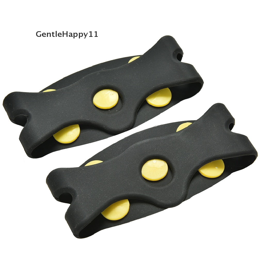 Gentlehappy Anti Slip Snow Ice Climbing Spikes Grips Crampon Cleats 5-Stud Shoes Cover ST id