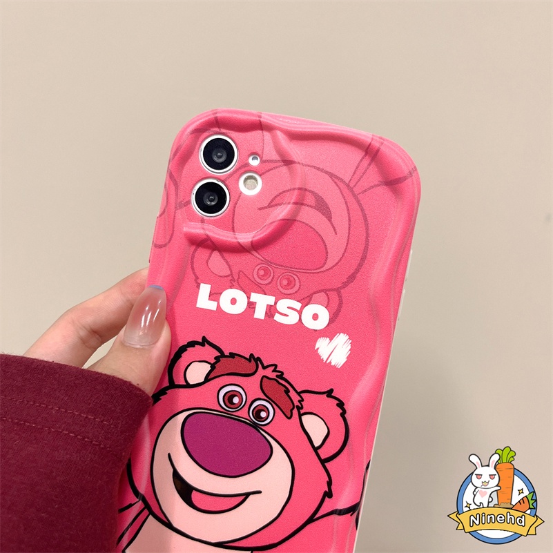 IPHONE Casing Kompatibel Untuk Iphone14 13 12 11 Pro Max X Xr Xs Max8 7 6 6s Plus SE 2020 Strawberry Bear Pasangan Lucu Casing Ponsel Perlindungan Lensa Penuh Shockproof Silikon Soft Case Cover