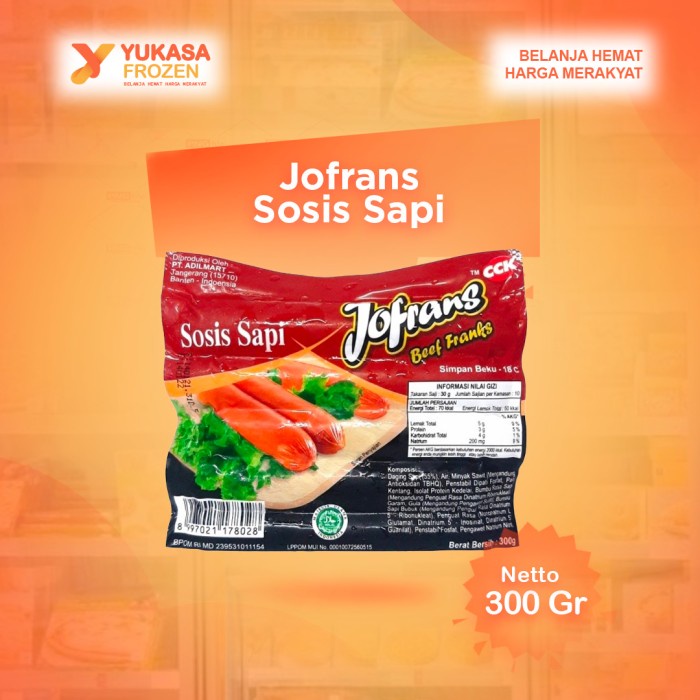 

Jofrans Sosis Sapi 300gr