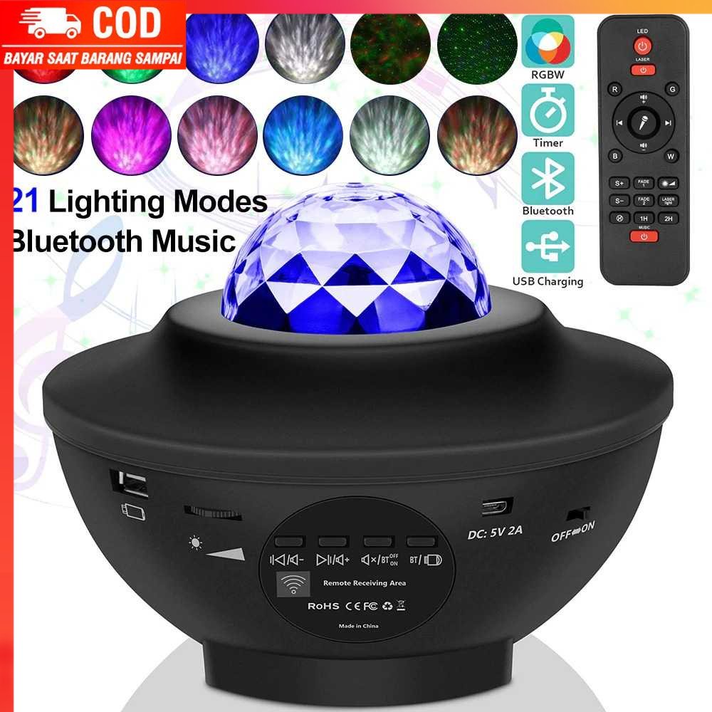 ( 100% BARANG ORI ) TaffLED Active Speaker Bluetooth + Lampu Tidur Proyektor + Remote - BR770613