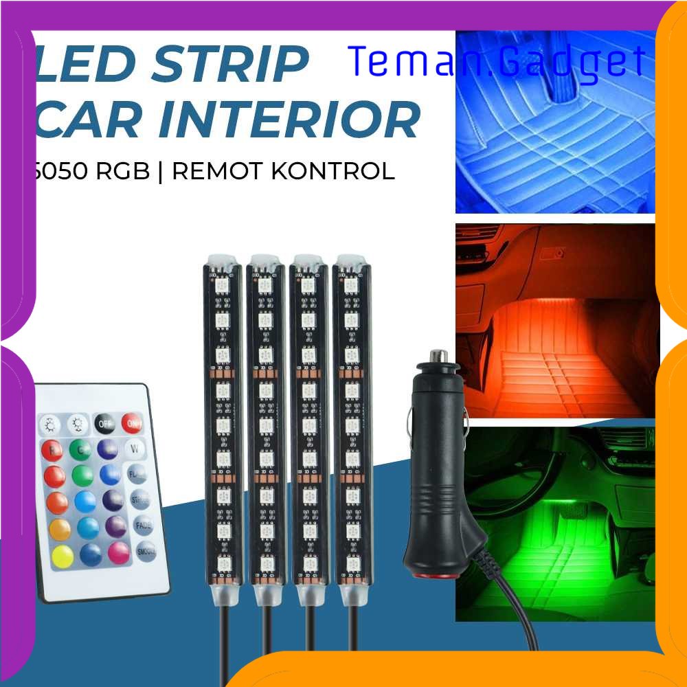 TD - OTO SAARMAT Lampu LED Strip Car Interior Light 5050 RGB dan Remot Kontrol - APPFWD1