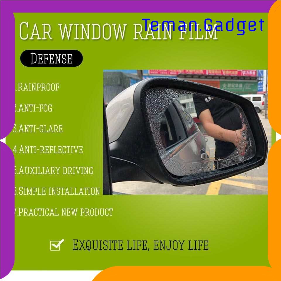 TG - OTO NewBee Sticker Oval Kaca Spion Rainproof Waterproof 2 PCS - TY353