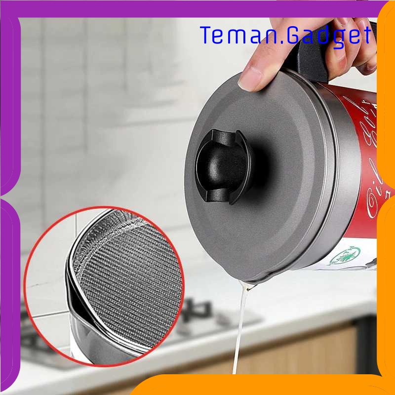 TG - DPR HEALTH Tempat Saringan Minyak Oil Strainer Pot Stainless Steel 1.4L - G2103