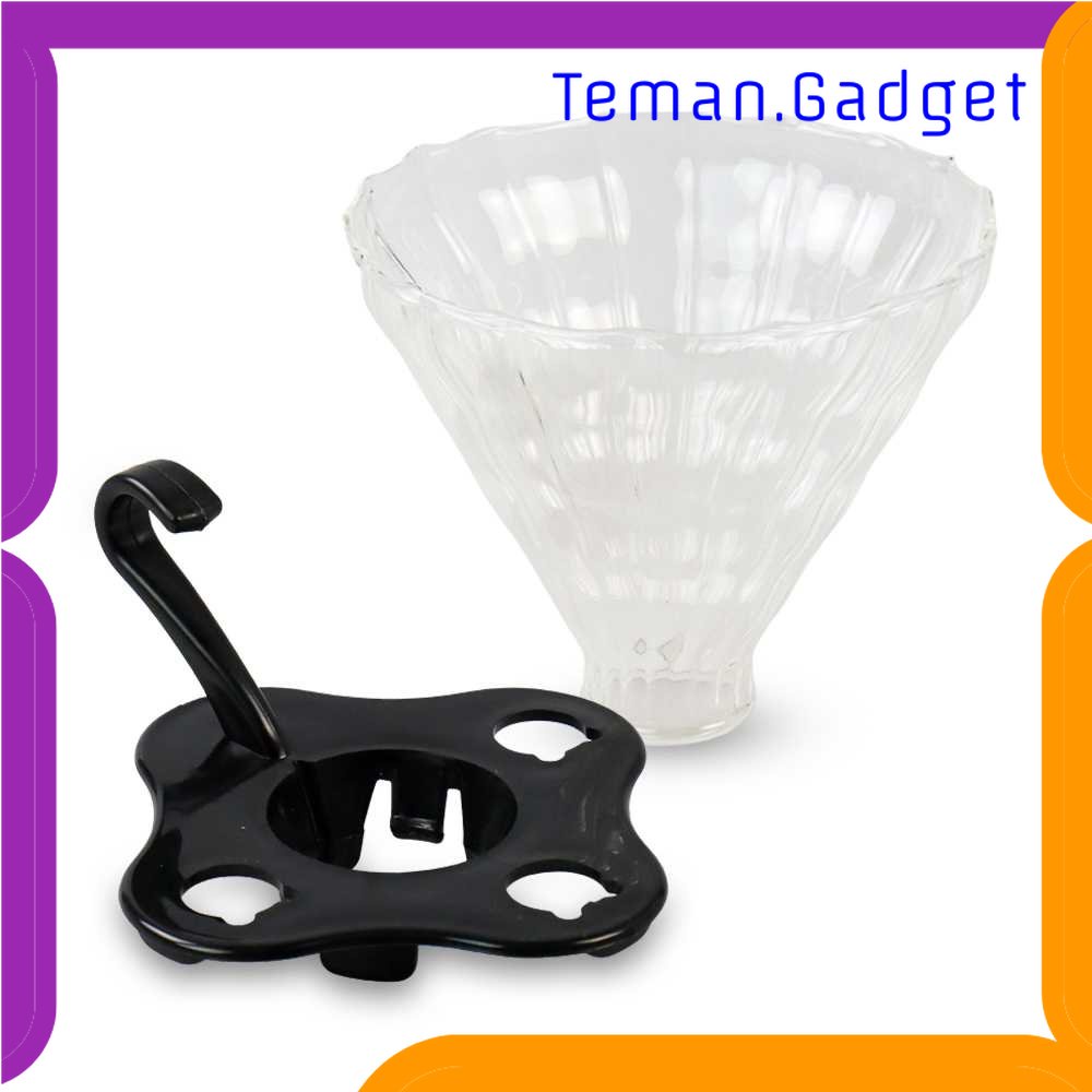 TG - DPR DUOLVQI Wadah Filter Kopi Kaca V60 Reusable Glass Coffee Dripper - SD-8106