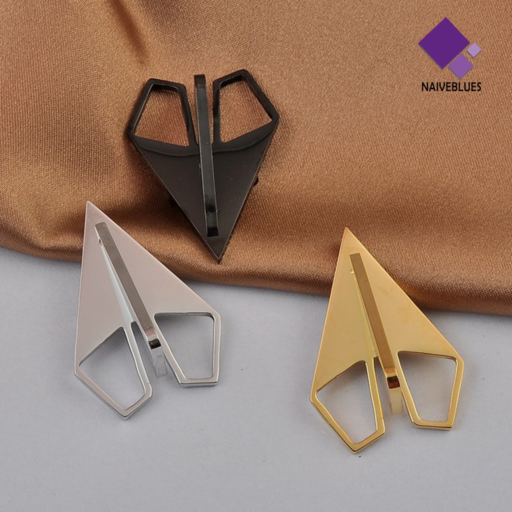 &lt; Naiveblues &gt; Bros Pin Vintage Simple Pesawat Kecil Ringan Electroplating Hias Stainless Pria Wanita Airplane