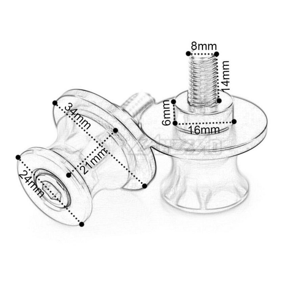 Populer 1pasang Stand Sekrup Warna-Warni CNC Aluminium Untuk Motor Z900 2017-2023 Z900