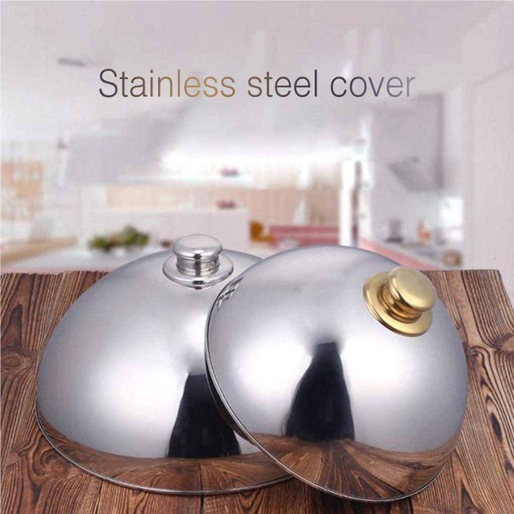 Cloche Food Cover Dome Serving Plate Dish Piring Makan Tahan Aus Tahan Air Tutup Arc Rumah Dapur Restoran Cafe