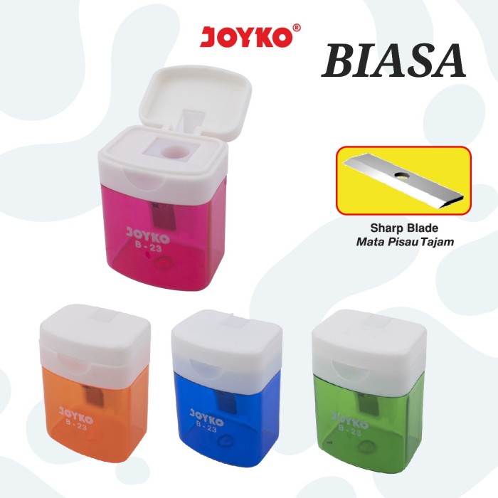 

JOYKO SHARPENER SERUTAN RAUTAN PENCIL PERUNCING B-23 1 BOX 12 PCS - BIASA -RTUOLSP