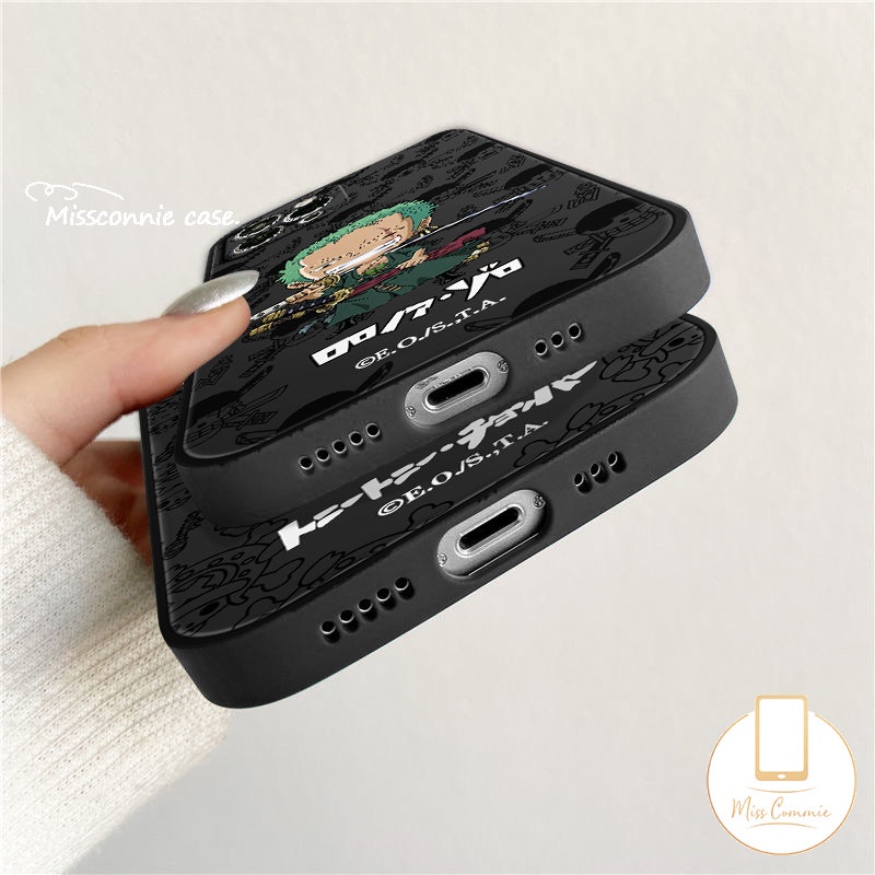 Untuk Infinix Hot 10 11 9 12 Play Smart5 4 6 Plus Hot 10Lite 20s 9 11 8 11s 12 12i 20 10t 10s Note 11 12pro 12 G96 8 12 2023 One Piece Luffy Zoro Lurus Pinggir Sisi Case Motif