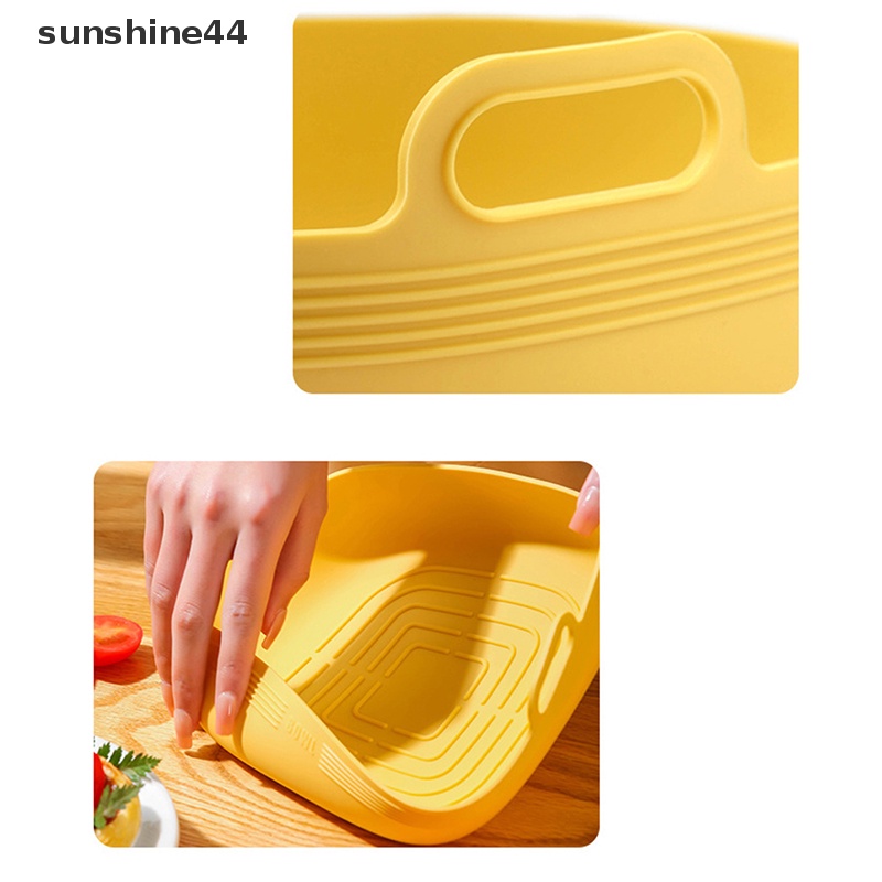 Sunshine 1PCS Reusable Air Fryer Silicone Pot Oven Baking Tray Untuk Pizza Air Fryer ID