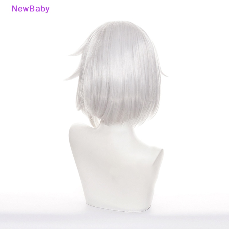 Newbaby 1PCS Genshin Impact Kanban Musume Paimon Cosplay Wig Rambut Putih Custom ID