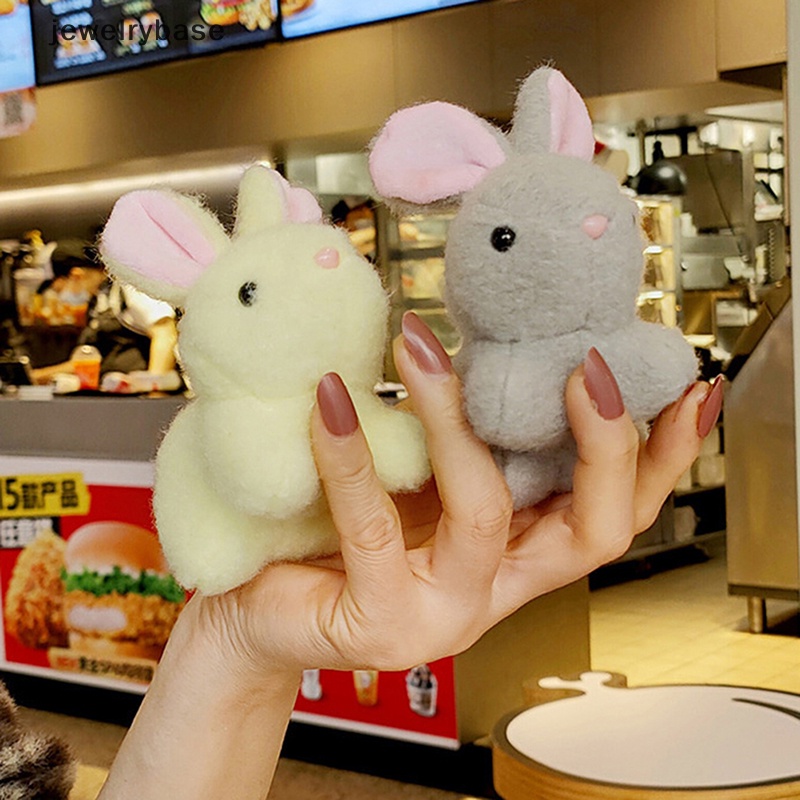 [jewelrybase] 1pc Cute Bunny Stuffed Plush Keyring Boneka Kelinci Gantungan Kunci Ransel Liontin Butik