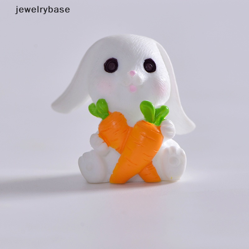 [jewelrybase] Patung Hewan Model Kelinci Yang Indah Rumah Boneka Miniatur Lanskap Mikro Butik Kelinci