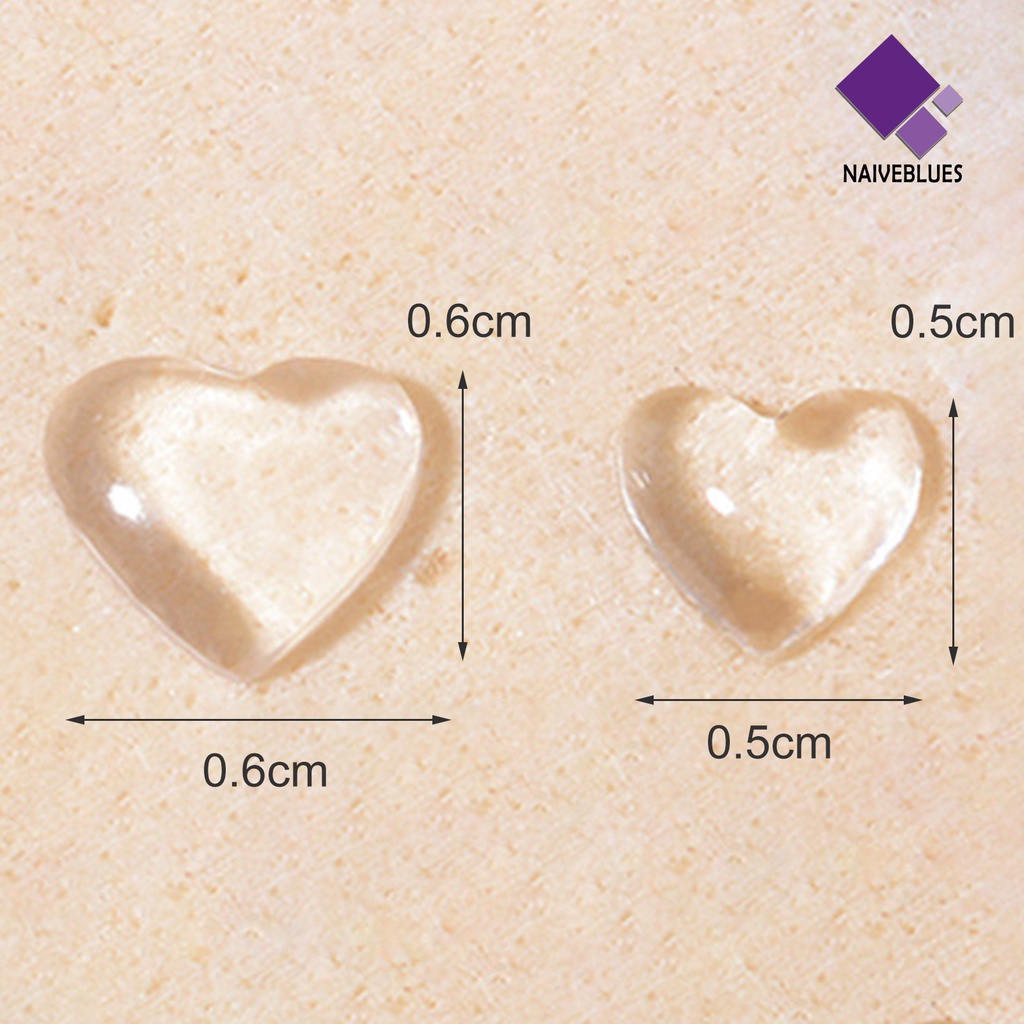 [naiveblues] 100 Pcs Manicure Dekorasi 3D Pengerjaan Yang Baik Resin Tiga Cinta Aksesoris Kuku Ponsel Case
