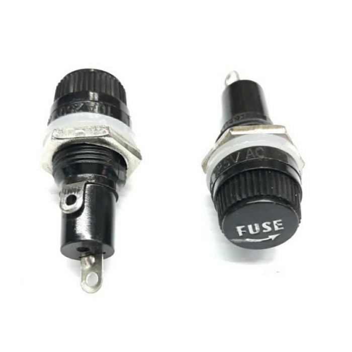 FUSE HOLDER Bulat Kecil 5x20 Box without Fuse Kaca