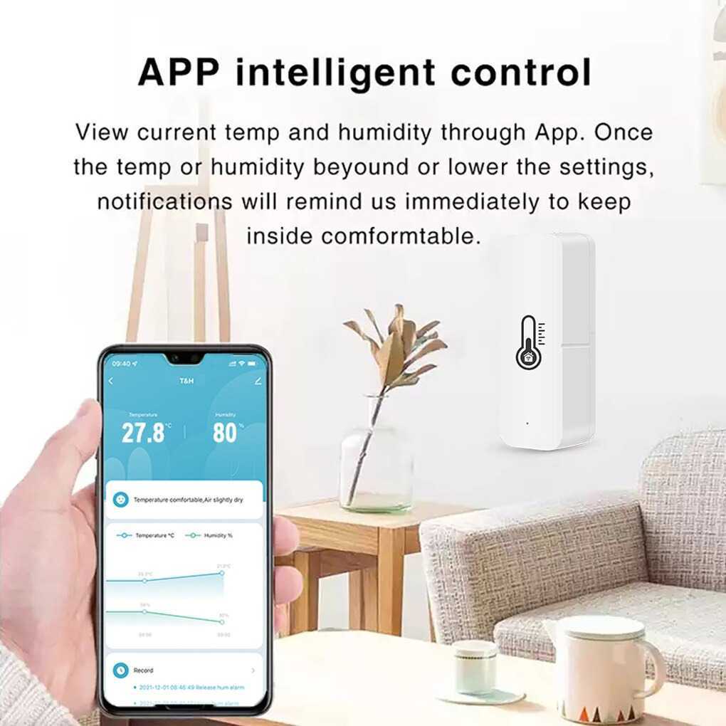 Zigbee Smart Temperature and Humidity Sensor Real Time WiFi - TY-03 ( Mughnii )