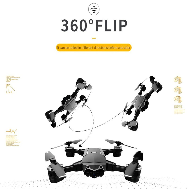 457 JDRC JD-20S Foldable RC Drone Quadcopter RTF Wifi 5MP HD Camera 1080P