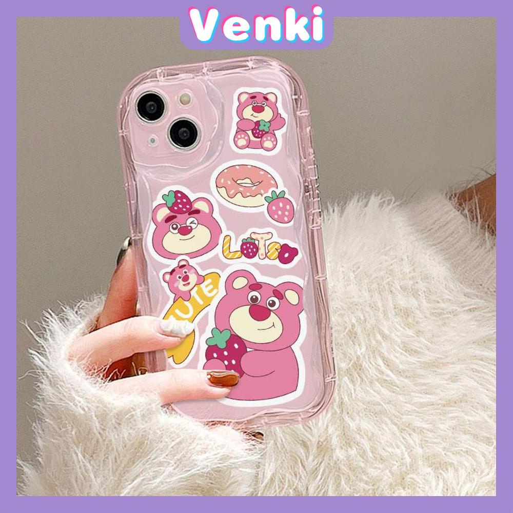 VENKI - For iPhone 11 iPhone Case 3D Curved Edge Wave Clear Case TPU Airbag Shockproof Camera Cover Cute Cartoon Compatible with iPhone 14 13 Pro max 12 Pro Max xr xs max 7 Plus 8