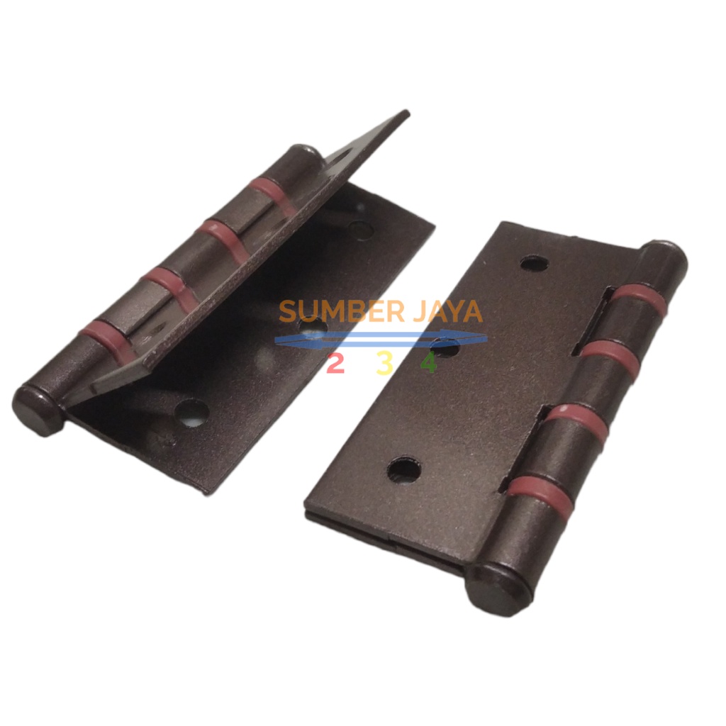 ENGSEL PINTU KUPU KUPU 3 INCH  DEKSON 3&quot;X2.5&quot;X2MM 4NR BA NYLON HINGE Coklat