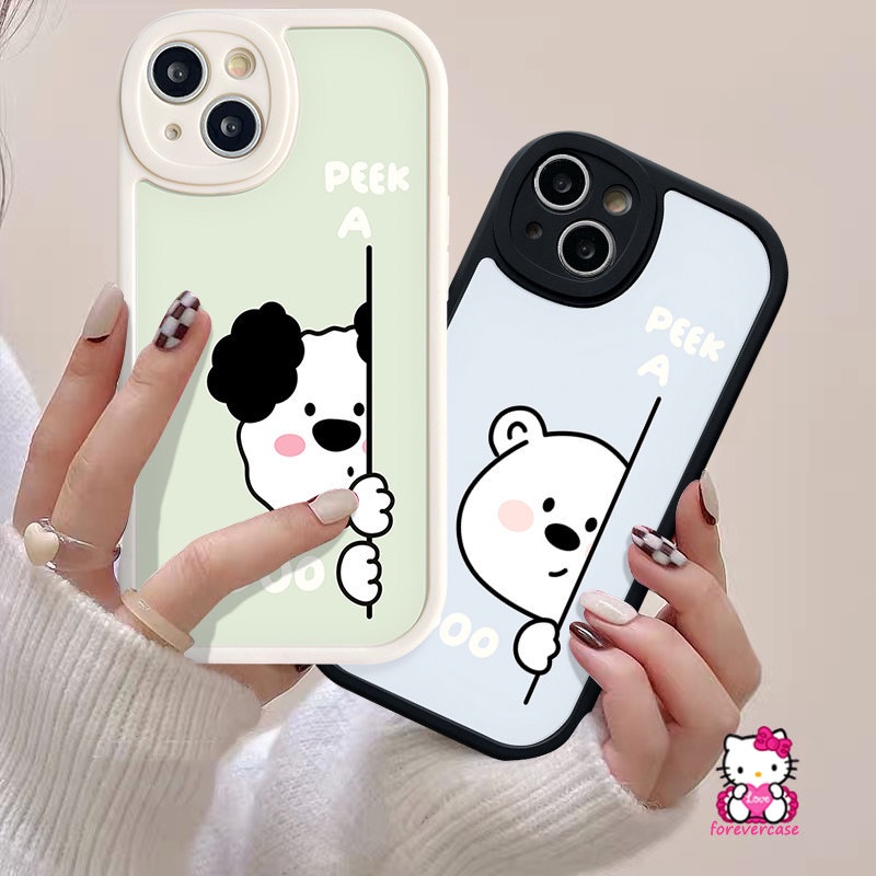 Cartoon Bear Puppy Lens Protector Case For Infinix Hot 11s 10s 11 10 Lite 10T Note 8 Hot 10 10T 10s 11s 9 Play 11 For Infinix Smart 5 6 Cute Soft Tpu Back Cover