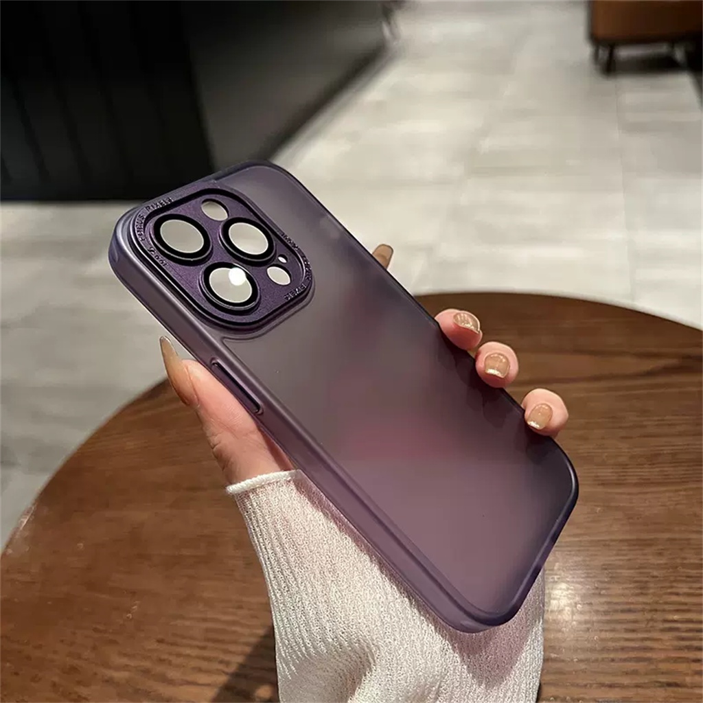 Luxury shockproof case iPhone 14 Pro Max Kamera Perlindungan Lensa case iPhone 11 Pro Max12 13 Pro Max Tertutup Penuh Tembus Pandang Kulit Merasa Perlindungan premium case