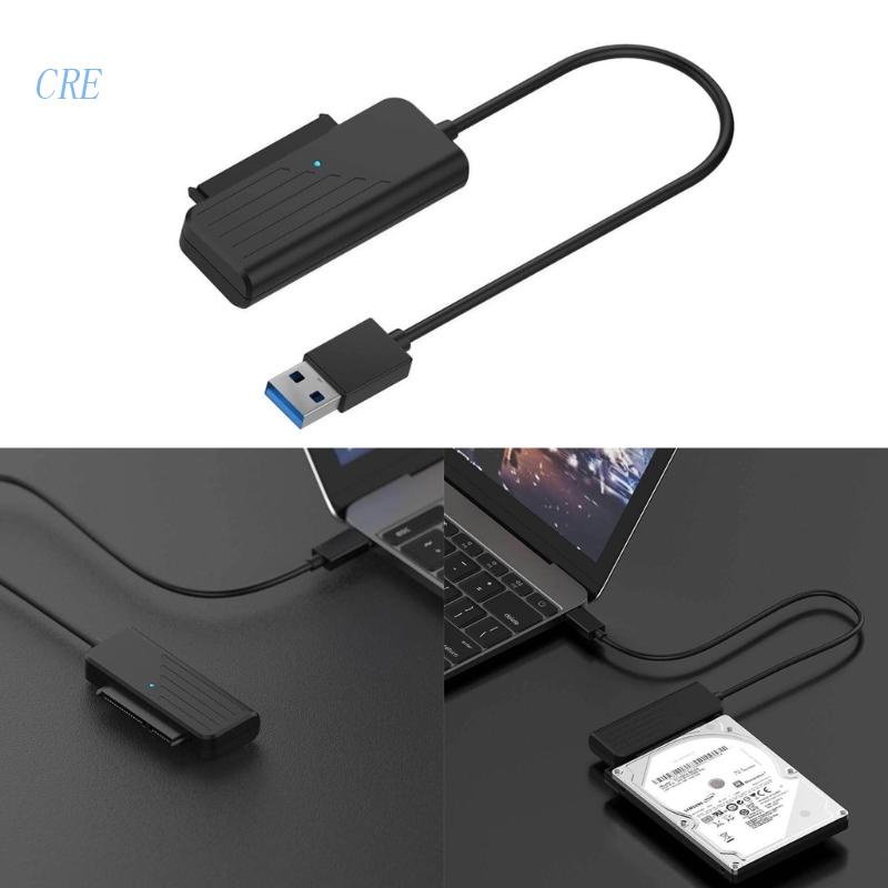 Cre USB3.0 Ke Converter Untuk HDD 2.5Inch SSD Ke Tipe C Adapter Transmisi Data 5Gbps Untuk Laptop