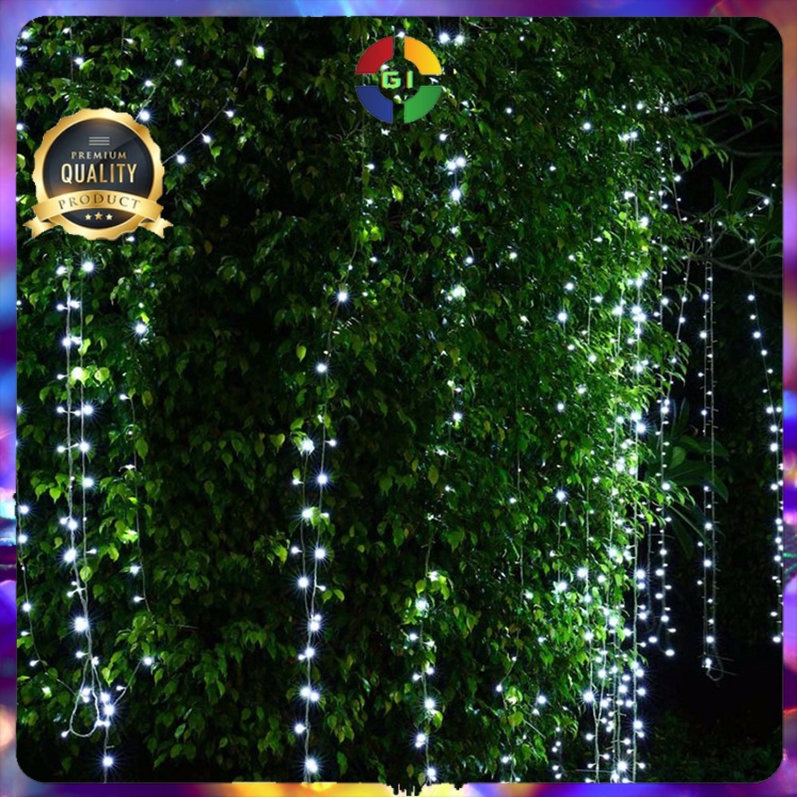 Lampu Hias Gorden String Lights 3x3M 300 LED Cool White