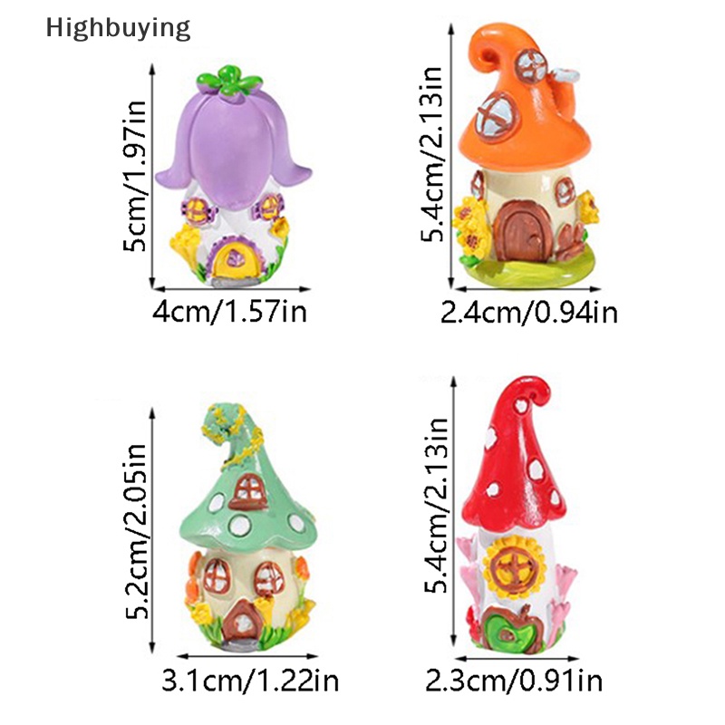 Hbid Patung Miniatur Lucu Colorful Fairy Tale Castle Ornamen Lanskap Mikro Untuk Dekorasi Rumah Desktop Kue Decor Aksesoris Glory