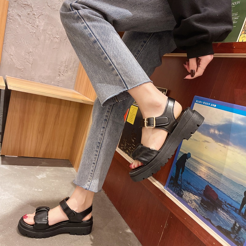 6.6 MID YEAR SALE LUMMYSHOP SANDALWANITA PLATFORM RUFFLE IMPORT PREMIUM