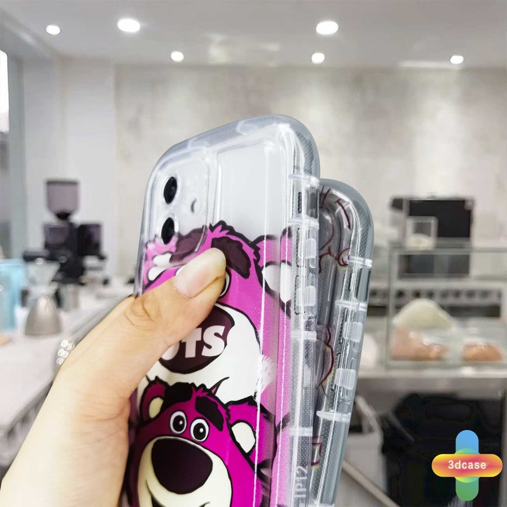 Compatible For Case IPhone 12 11 13 14 PRO MAX 6 7 6S 8 14 Plus X XR XS MAX 11 12 13 Se 2020 6SPlus 7Plus 6Plus 8Plus 14Plus XSMAX Cartoon Lotso Camera Lens Protection Soap Case