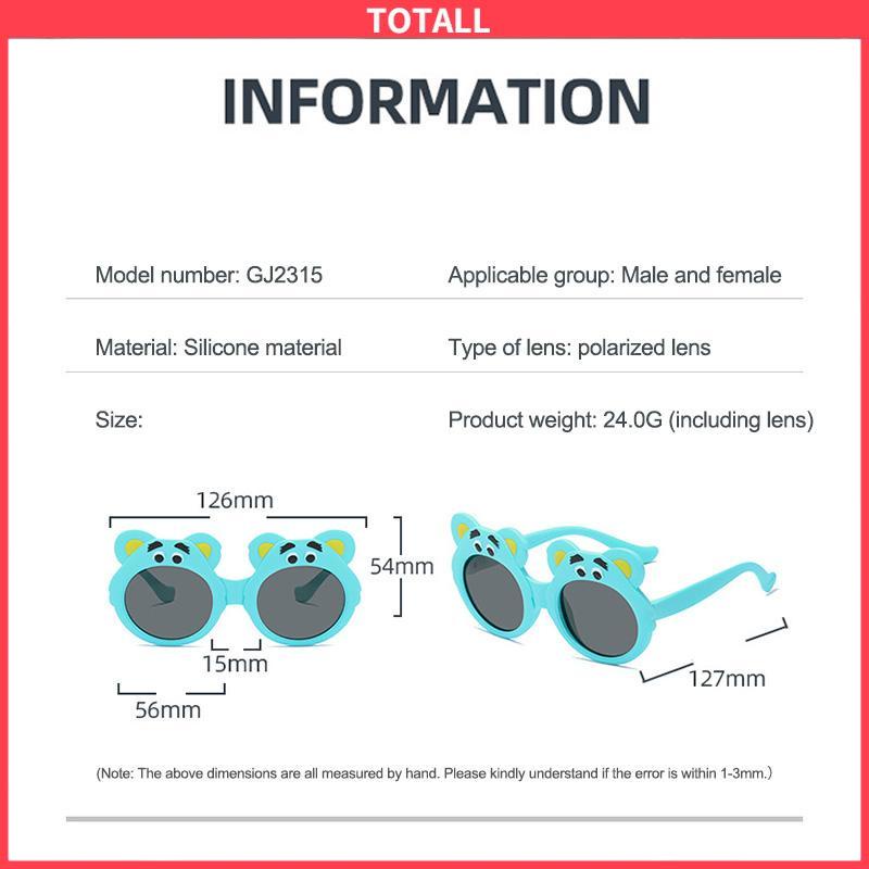 COD Kacamata Hitam Lucu Beruang Silikon Terpolarisasi Lembut Tren Naungan Matahari Fashion Nyaman Tanpa Mencubit Wajah-Totall
