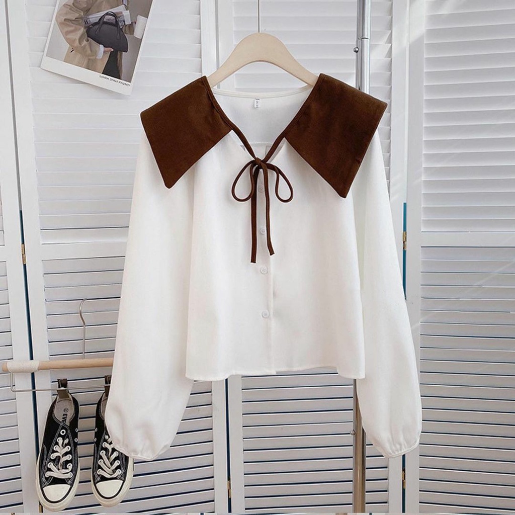 GMS - Michi Top Blouse Atasan Baju Wanita Remaja Muslim Korean Style Matt Wollycrepe Premium