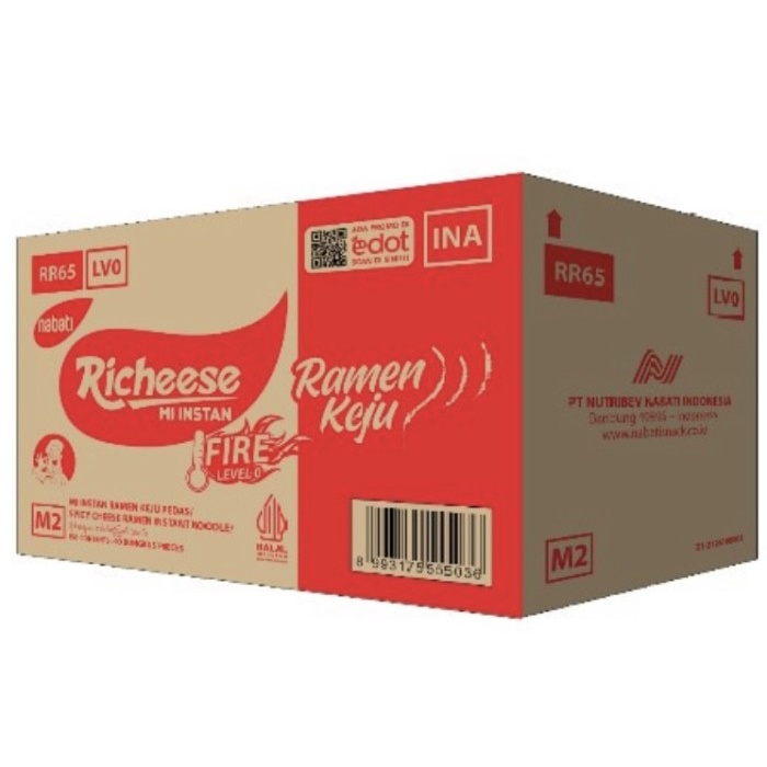 

B587 mie richeese ramen keju kuah 1 dus isi 40pcs level 0 fire nabati viral