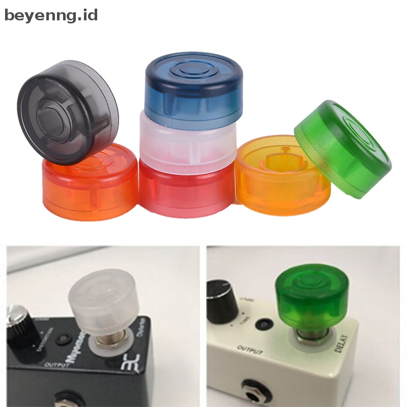 Beyen 1x Footswitch Topper Pelindung Bumper Bahan Plastik Warna-Warni Untuk Pedal Efek Gitar ID
