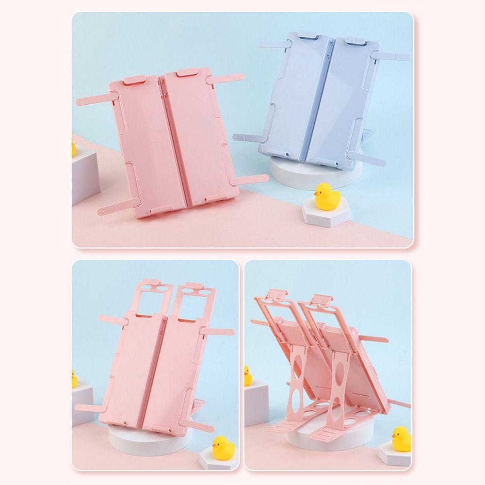 [Elegan] Kotak Pensil Buku Stander Ringan Multifungsi Lipat Perlengkapan Kantor Meja Rak Buku Buku Teks Lukisan Cookbook Book Holder