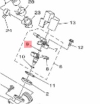 KARET ORING INJECTOR INJEKTOR KECIL ATAS MIO M3 S Z SOUL GT FINO XRIDE X RIDE GEAR 125 FREEGO FREE GO FAZZIO ORIGINAL YGP 54P-E4147-00