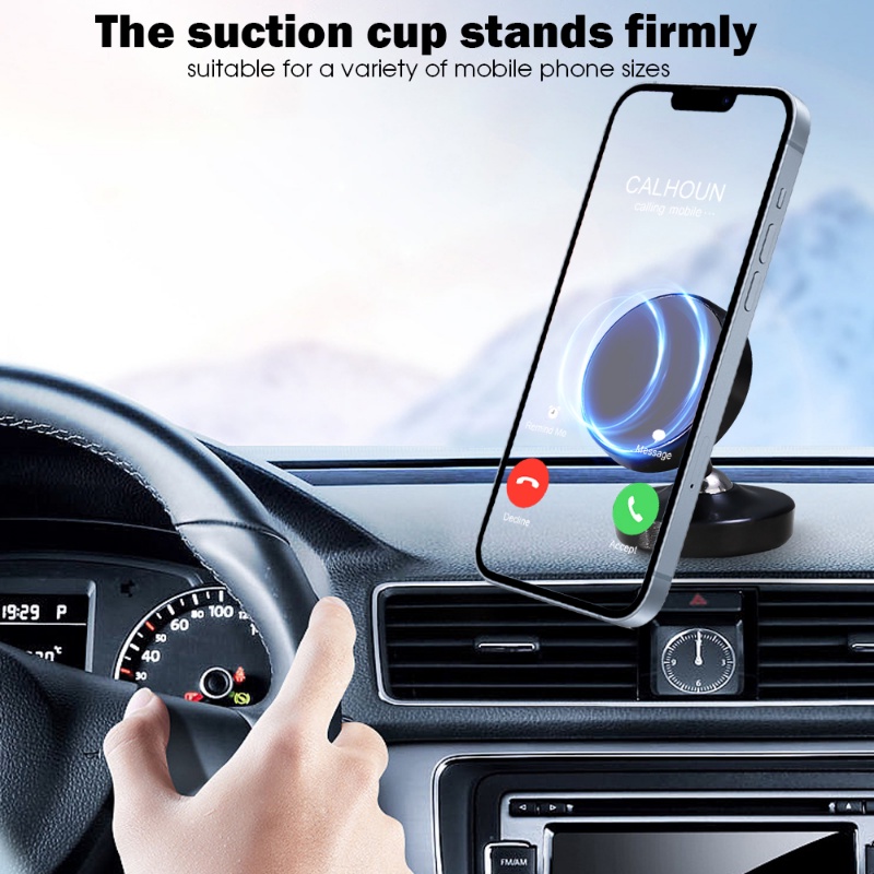 Dua Sisi Universal Rotatable Magnetic Phone Holder Baru Portable Hitam Dual Magnet Phone Mount Stand Untuk Gym Dapur Mobil Penyerap Permukaan Logam Apapun