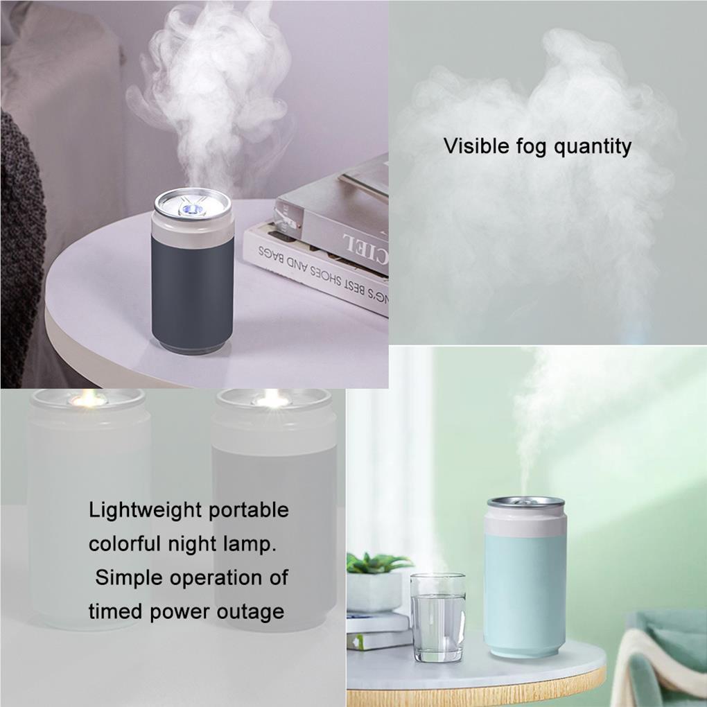 Humidifier Udara Mobil Cool Mist Humidifier USB Travel Car Humidifier Dengan 7warna Flame Lights Untuk Mobil Rumah Kantor Travel Kamar Tidur