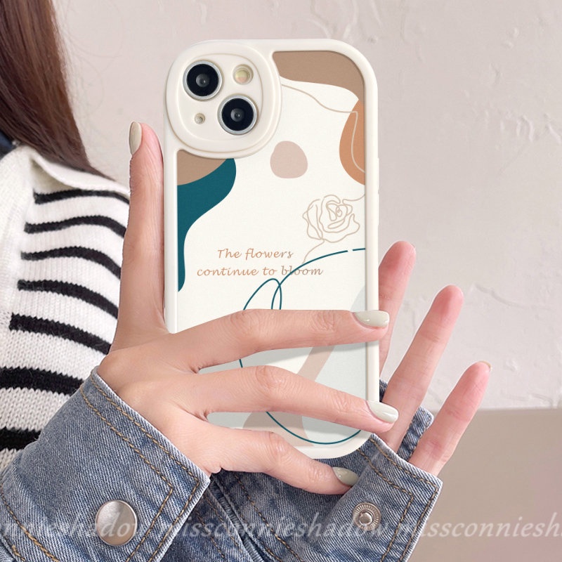 Case Untuk Redmi Note 10s 11s 11 10 8 9 10 9s 9 11 Pro+Redmi 10C 9A 9T 9C 12C 10 A1 9 10A Mi 11T 12 POCO F4 X3 NFC Pro M3 Fashion Kreatif Seni Garis Bunga Splicing Sarung Motif