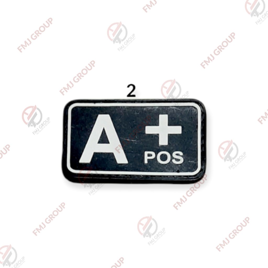 Emblem Patch Rubber Logo Medic, A+ Pos B+ Positive Logo PMI Palang Merah Indonesia, Golongan Darah