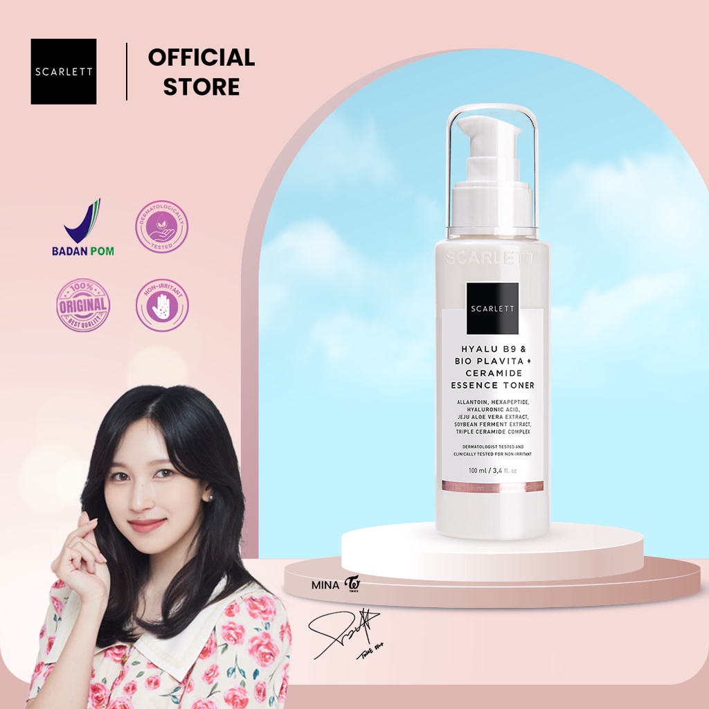 Scarlett Whitening Hyalu B9 + Bio Plavita &amp; Ceramide Essence Toner Scarlett Scarlet Hyalu B9 + Bio Plavita &amp; Ceramide Essence Toner