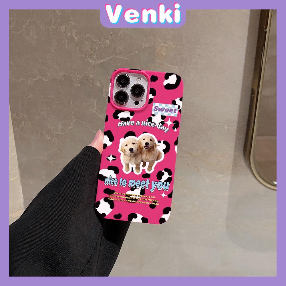 VENKI - For iPhone 11 iPhone Case Red Glossy TPU Soft Case Shockproof Protection Camera Cute English Dog Compatible with iPhone 14 13 Pro max 12 Pro Max xr xs max 7Plus 8Plus