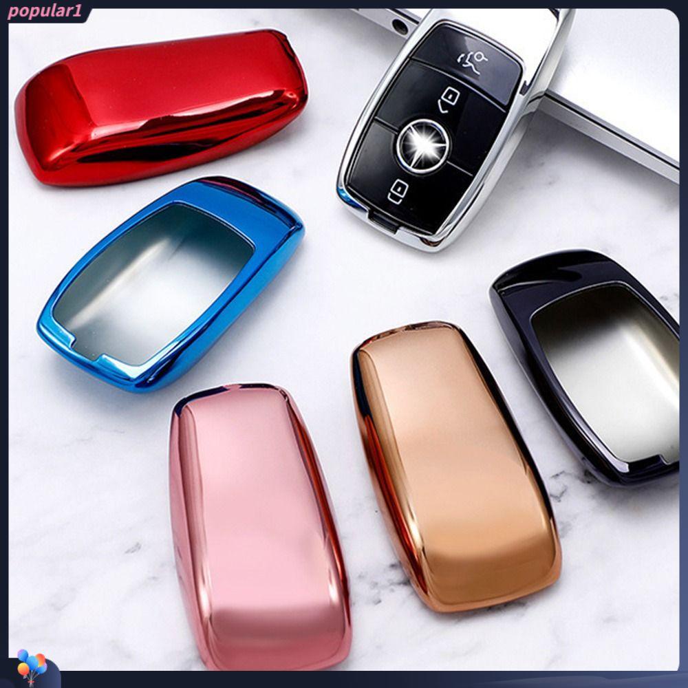 Populer Remote Key Case Lembut TPU Aksesoris Mobil Pelindung Fob Kunci Cover Untuk Mercedes-Benz C260l C200 A200l Glc260