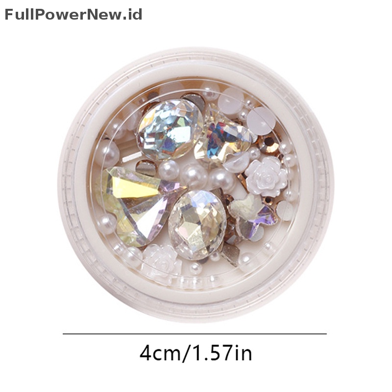 Power 1Box Nail Art 3D Campur Rhinestones Permata Ikatan Simpul Glitter Sequin Dekorasi Kuku Tips ID