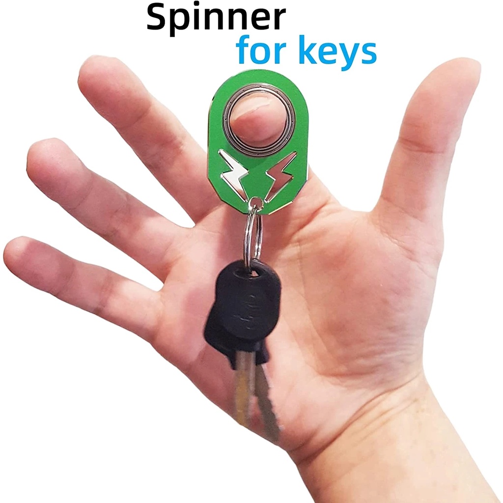 Dewasa Spinner Hand Toy Finger Key Ring Pesta Ulang Tahun Untuk Pereda Kecemasan Gelisah Mainan Rotasi Gantungan Kunci Boredom Rotator Melepaskan Hadiah Logam Ujung Jari Fluorescence Antistress Gift