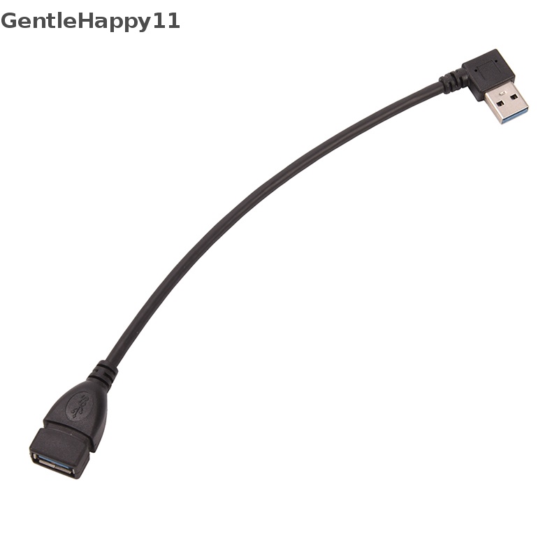 Gentlehappy USB 3.0 Angle 90derajat Kabel Ekstensi Male to Female Adapter Cord Data Kabel Ekstensi USB 3.0 Angle 90derajat Male to Female Adapter Cord Data Usb 3.0 Sudut 90deg