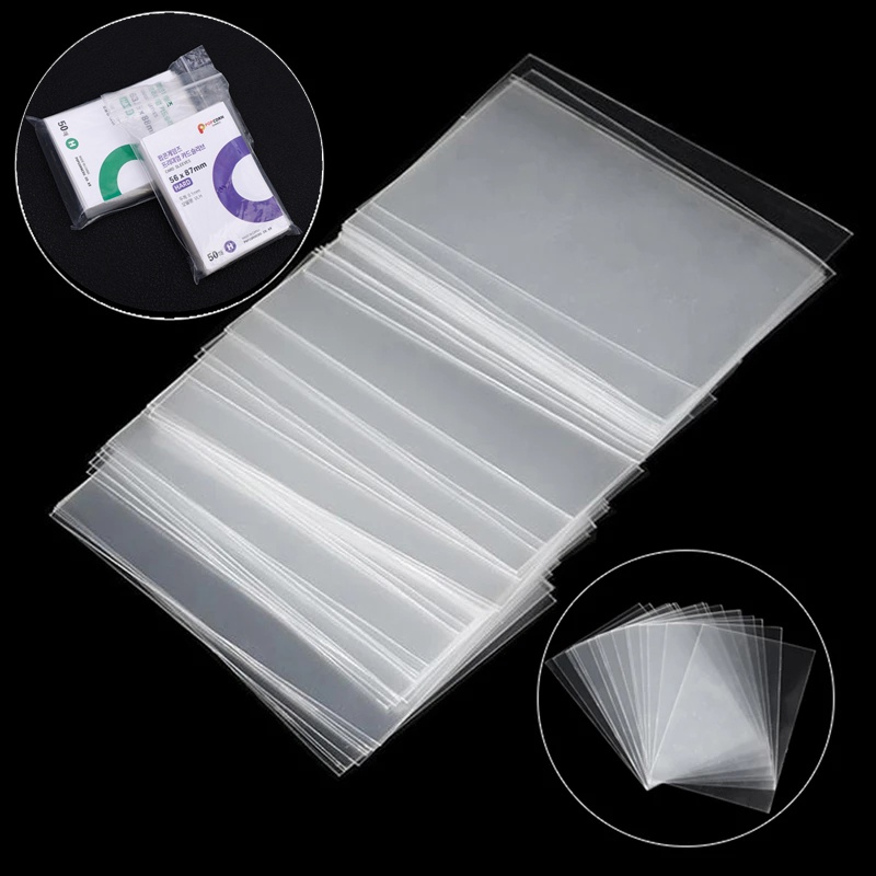 50pcs Tahan Air Debu Transprant Card Cover Pelindung Holder Untuk Bisnis Bermain Meja Papan Permainan ID Card Photocard Holders Case Bags